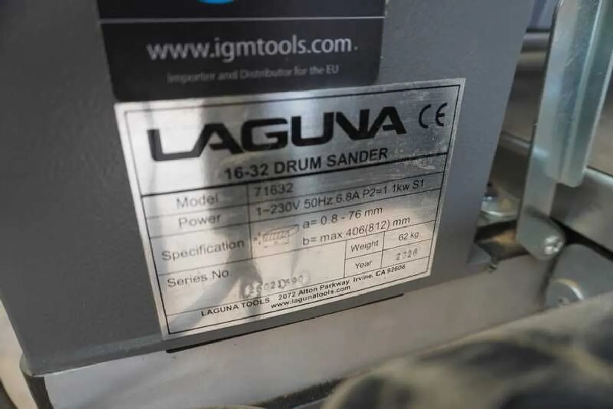 Laguna 16-32 Drum Sander including rollers - Image 4