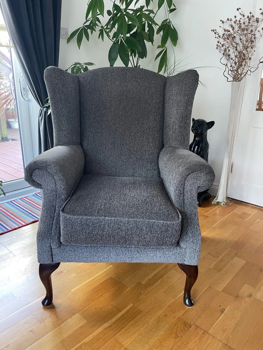 Two new Queen Anne wingback chairs - Image 1