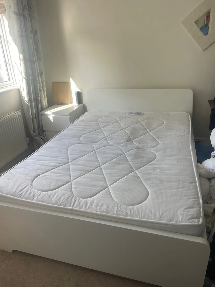 4ft 6” Ikea Skorva double Bed. - Image 1