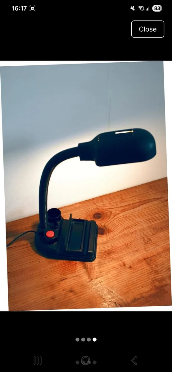 Vintage 1980 black desk lamp/ orgaizer - Image 1