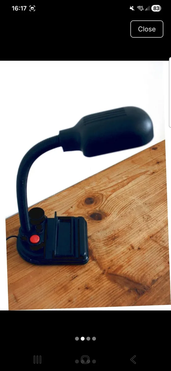 Vintage 1980 black desk lamp/ orgaizer - Image 3