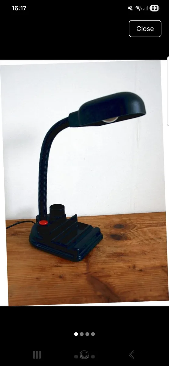 Vintage 1980 black desk lamp/ orgaizer - Image 4
