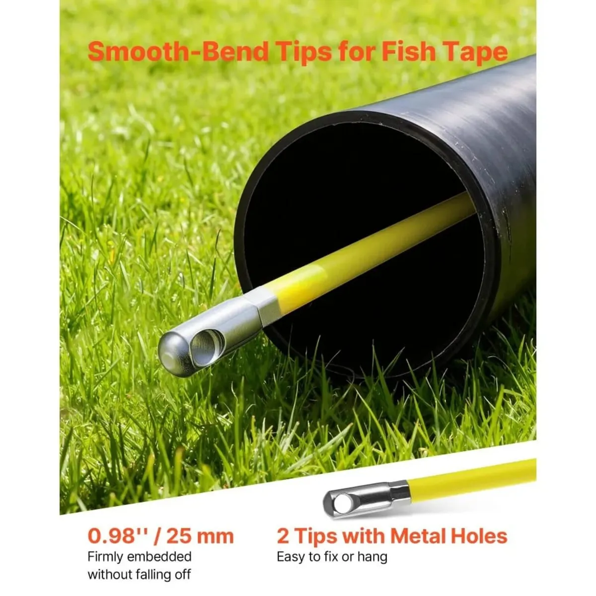 Fish Tape Fiberglass, 100M 6.3MM, Duct Rodder Fish - Image 4