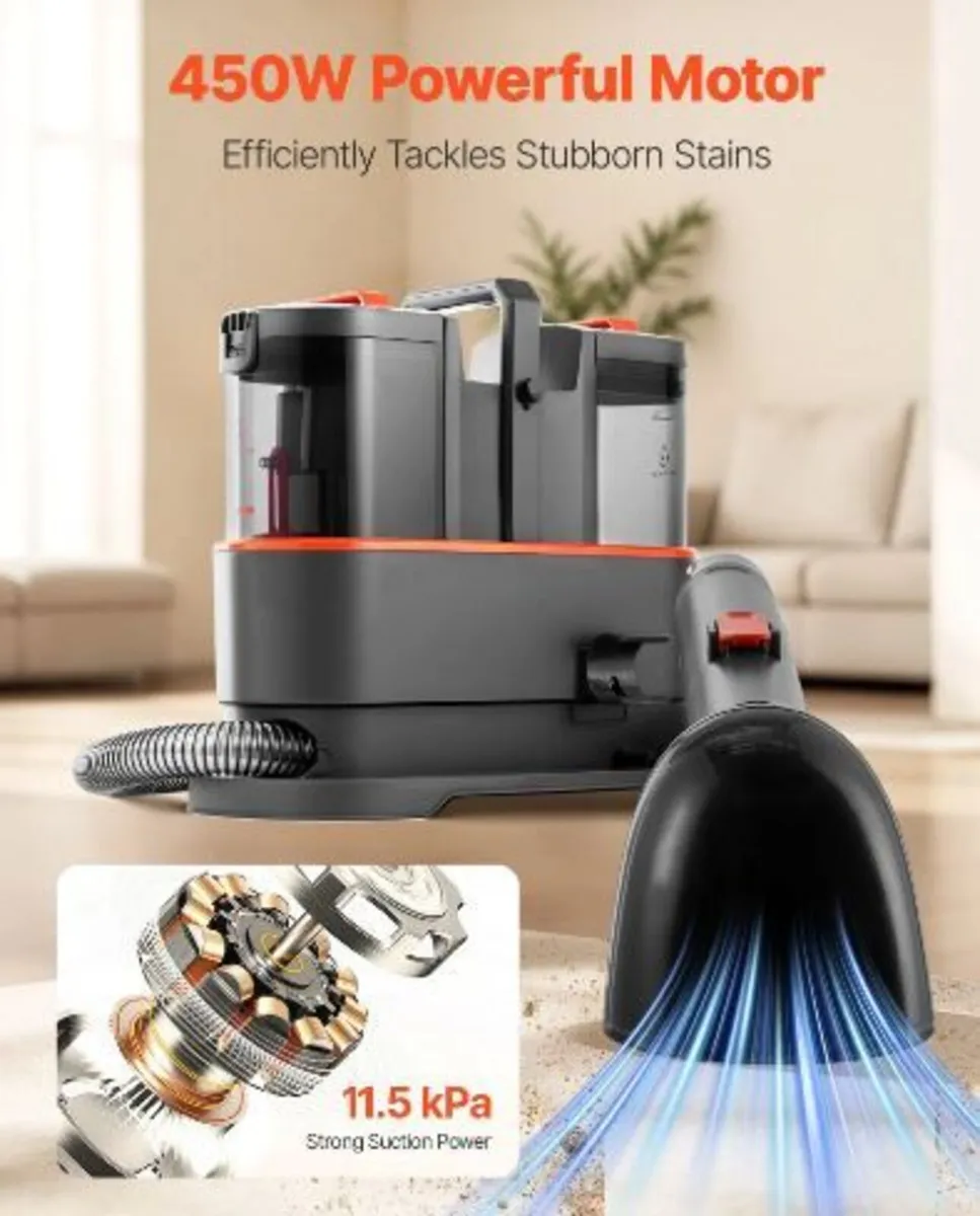 Carpet Cleaner Machine, 1.5 L Clean Water - Image 2