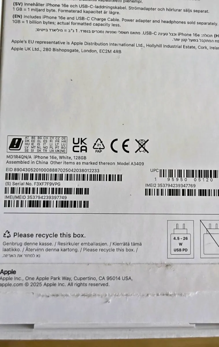 Apple Iphone 16E 128GB IRISH - Image 4