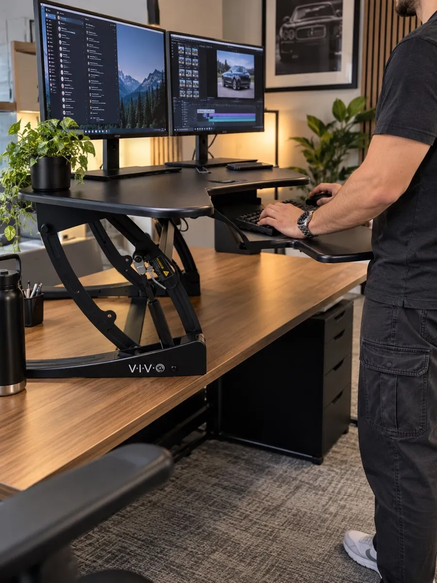 VIVO Height Adjustable Standing Desk Converter - Image 1
