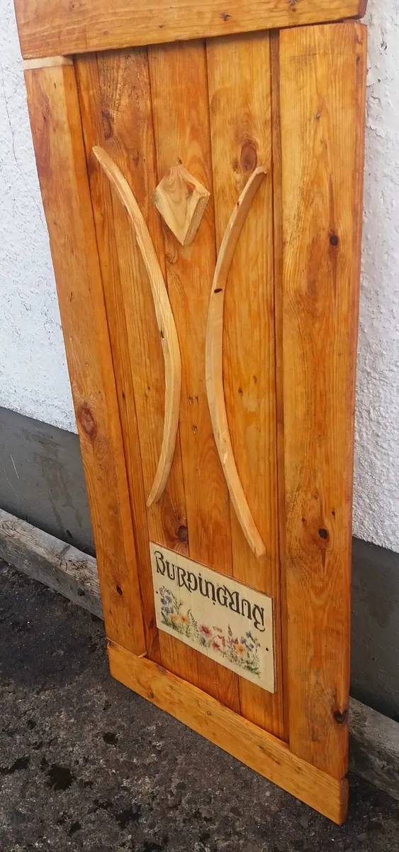 Rustic Burning Man Wood Art Wall Sign / Plaque - Image 3