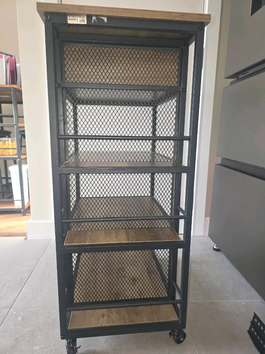 Kitchen shelf unit on wheels - Image 2