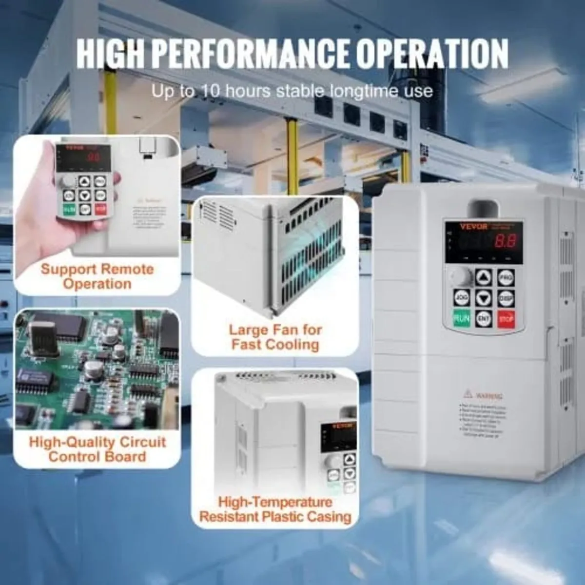 VFD 7.5KW, 34A, 10HP Variable Frequency Drive for - Image 2