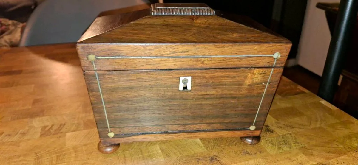 Antique Mahogany Box - Image 1