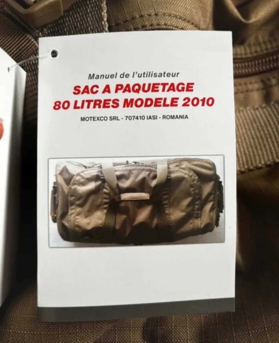 French Army Deployment Bag 80L. New - Image 3