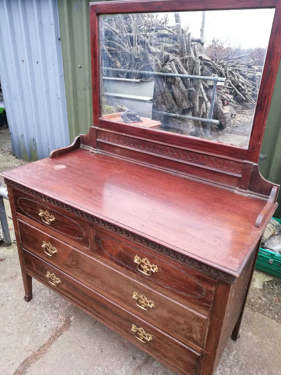 Antique dresser and chair - Image 2