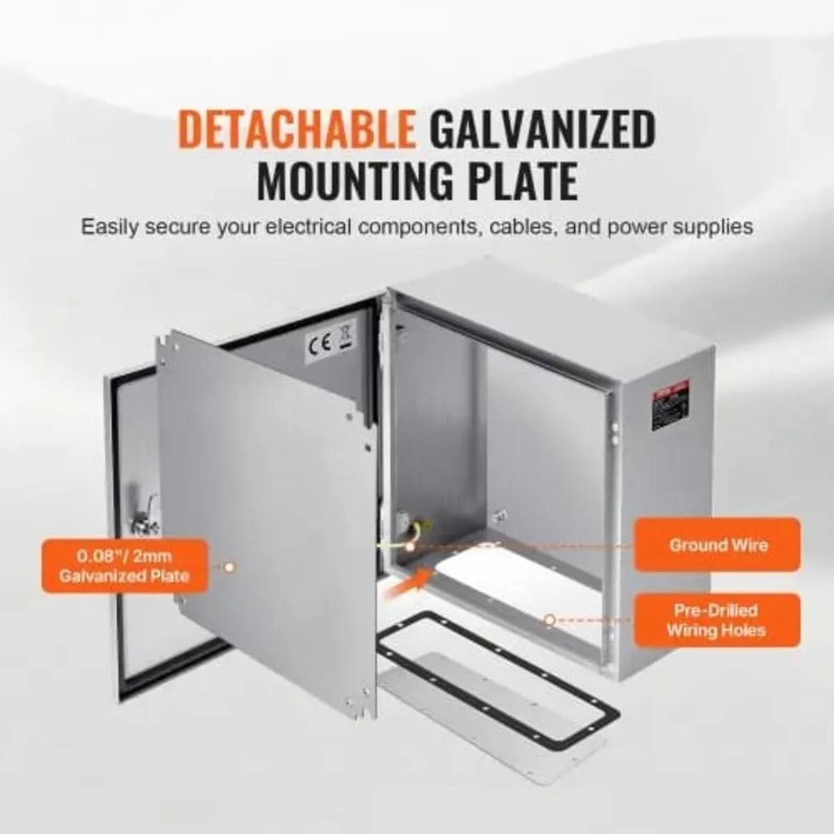 NEMA Stainless Steel Enclosure, 300 x 300 x 200 mm - Image 2