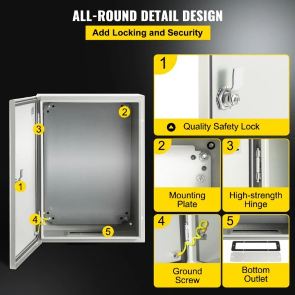 NEMA Steel Enclosure, 40x30x20 cm NEMA 4X Steel El - Image 2
