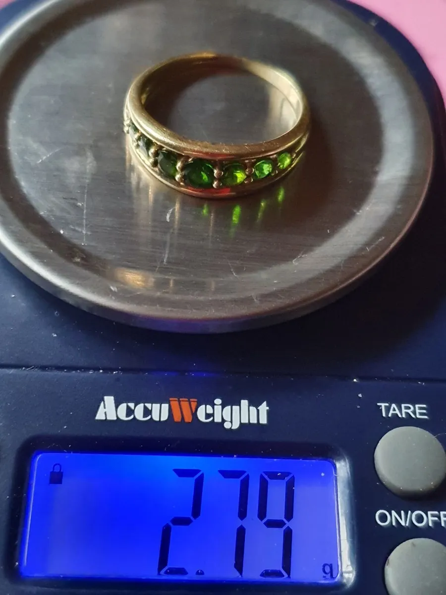 9ct Gold Diopside Ring / Russian Emerald /Elegant - Image 4