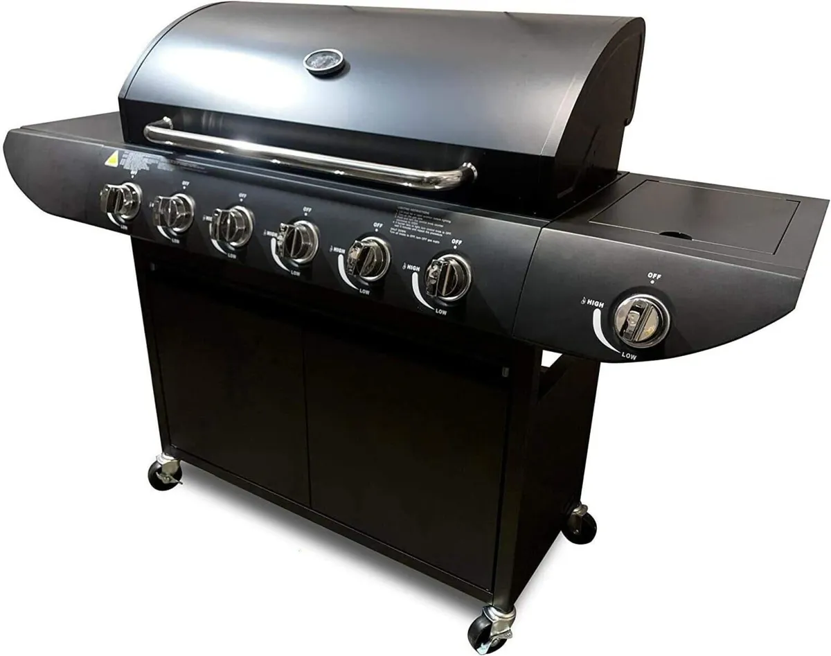 Gas Grill 7 Burner Barbecue with Warming Rack - Image 1