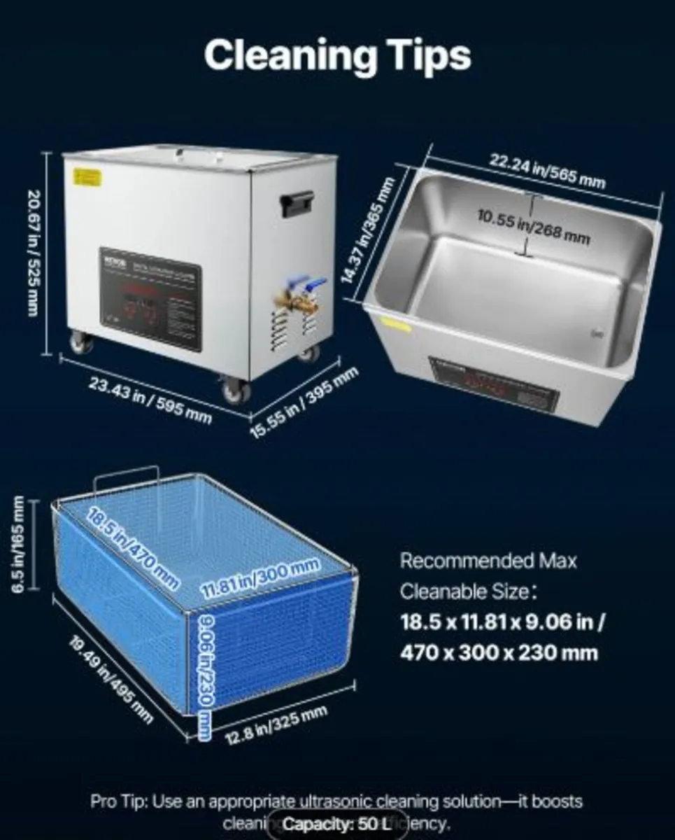 50L Ultrasonic Cleaner, Professional Ultrasonic - Image 2