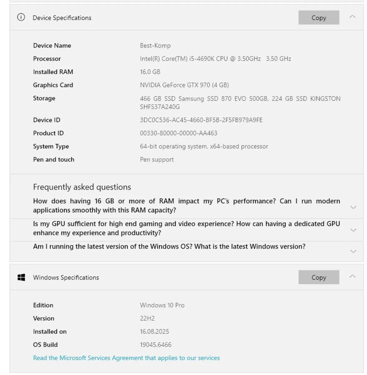 2017 Gaming PC, MSI GeForce GTX 970,  i5-4690K - Image 3