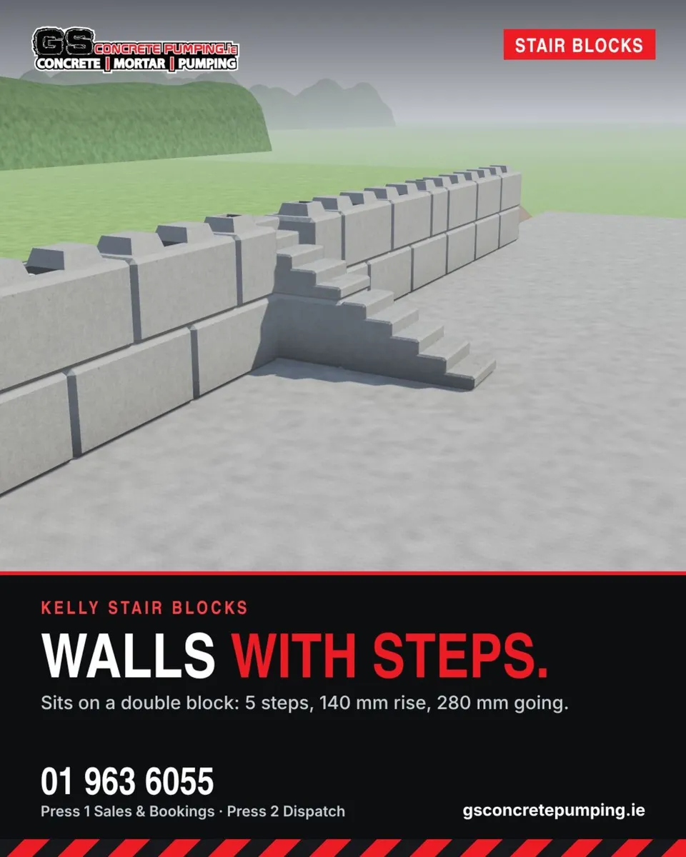 Concrete stair blocks for Kelly double blocks - Image 1