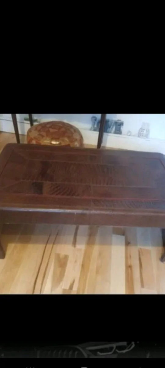 French faux leather crocodile waterfall table - Image 2