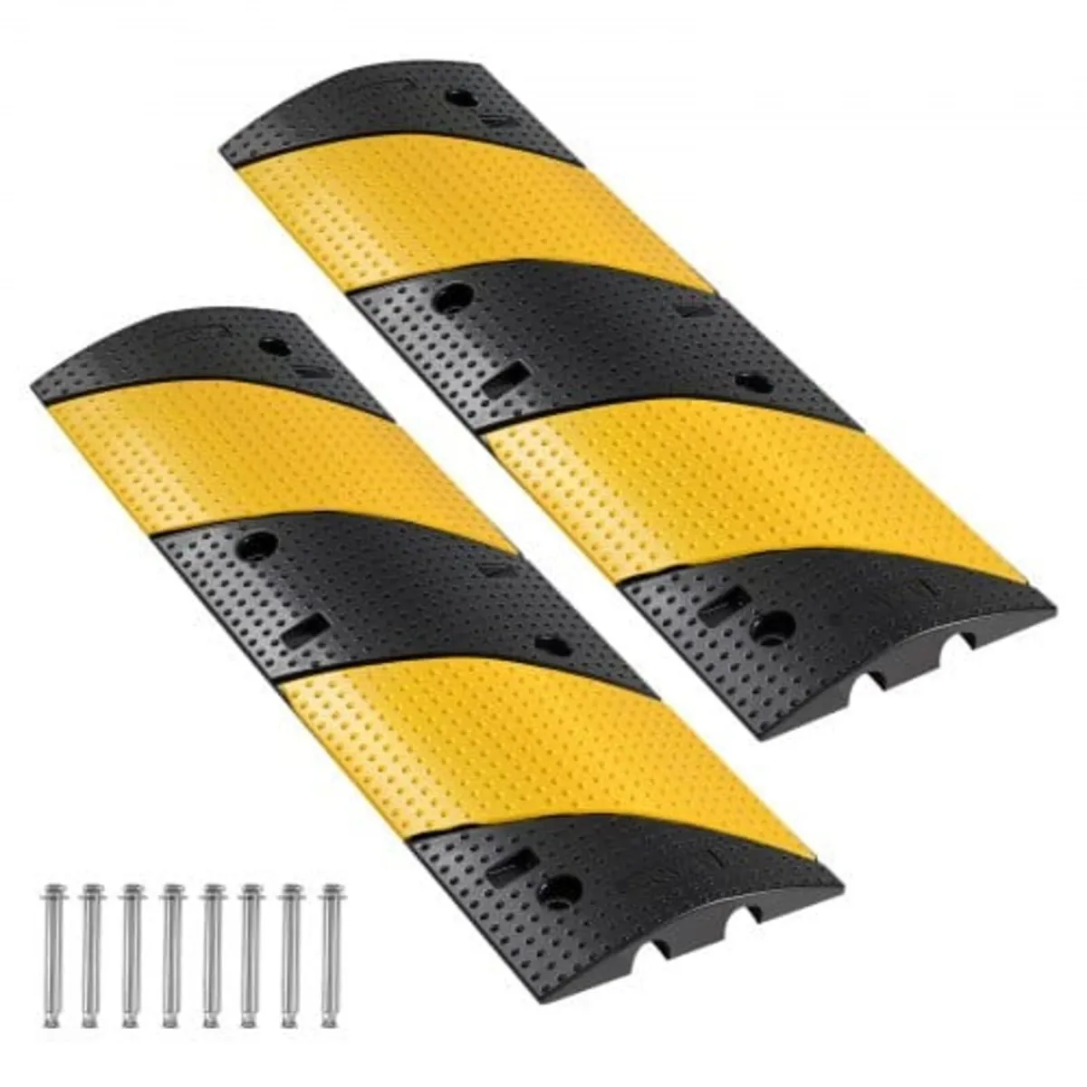 1000MM Rubber Speed Bump, 2 Pack, 2 Channel Heavy - Image 1