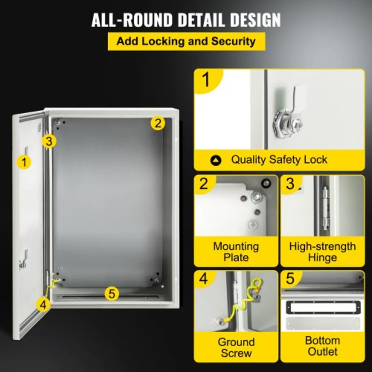 NEMA Steel Enclosure, 60x40x25 cm NEMA 4X Steel El - Image 3
