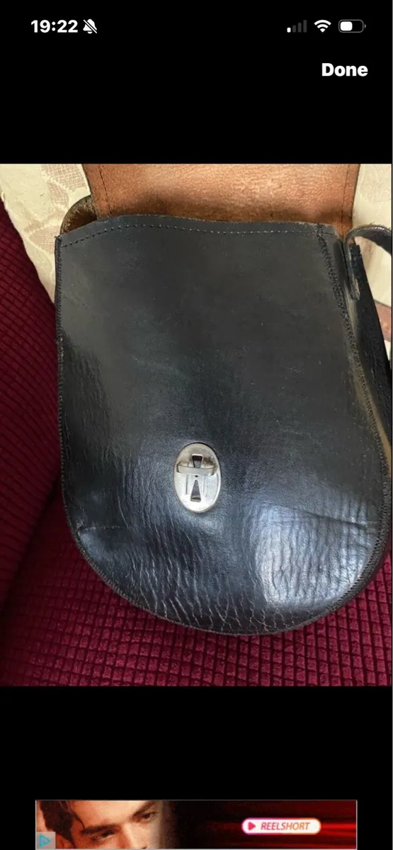 Vintage Leather Army Shoulder Bag - Image 4