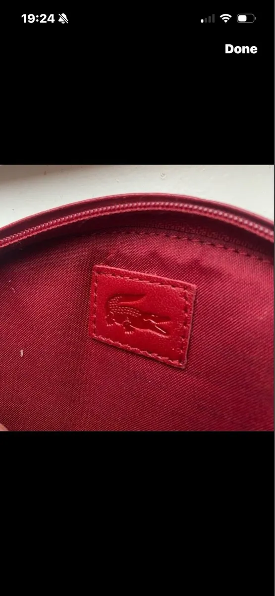 Lacoste leather Perfume/ Toiletry Bag - Image 4