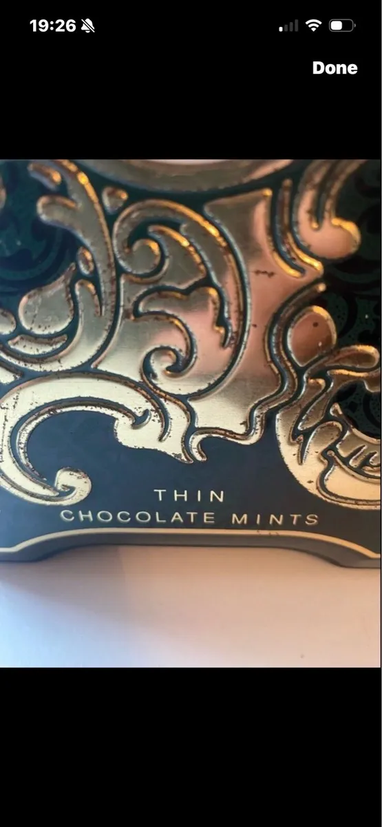 Vintage After Eight Clock Shaped Metal Box - Image 4
