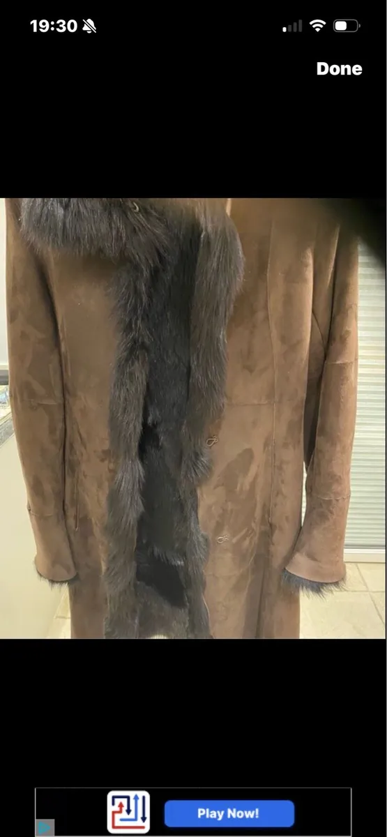 Andrew Mark Luxurious Sherling Lamb Suede Coat - Image 2