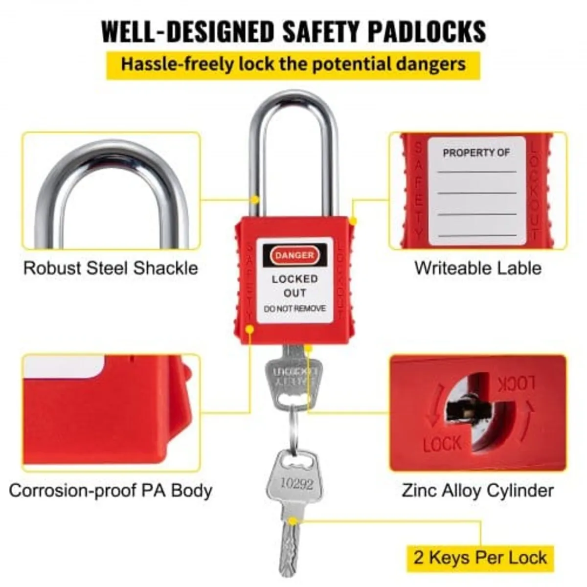 42 PCS Lockout Tagout Kits, Electrical Safety Loto - Image 3