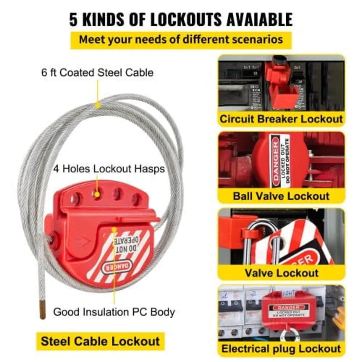 42 PCS Lockout Tagout Kits, Electrical Safety Loto - Image 4