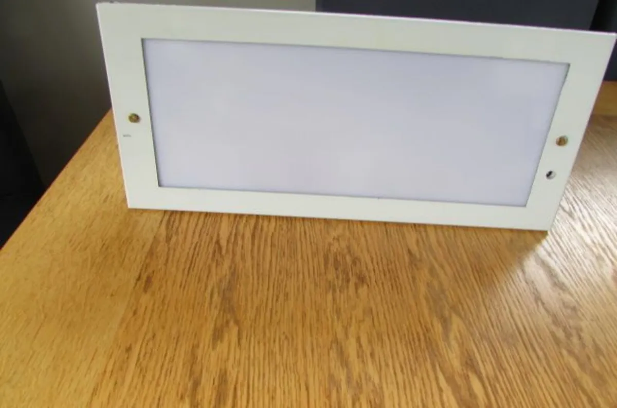 White Recessed Emergency Light Fittings x 2 - Image 4