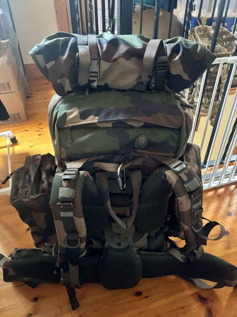 Genuine French army large camouflage backpack - Image 1