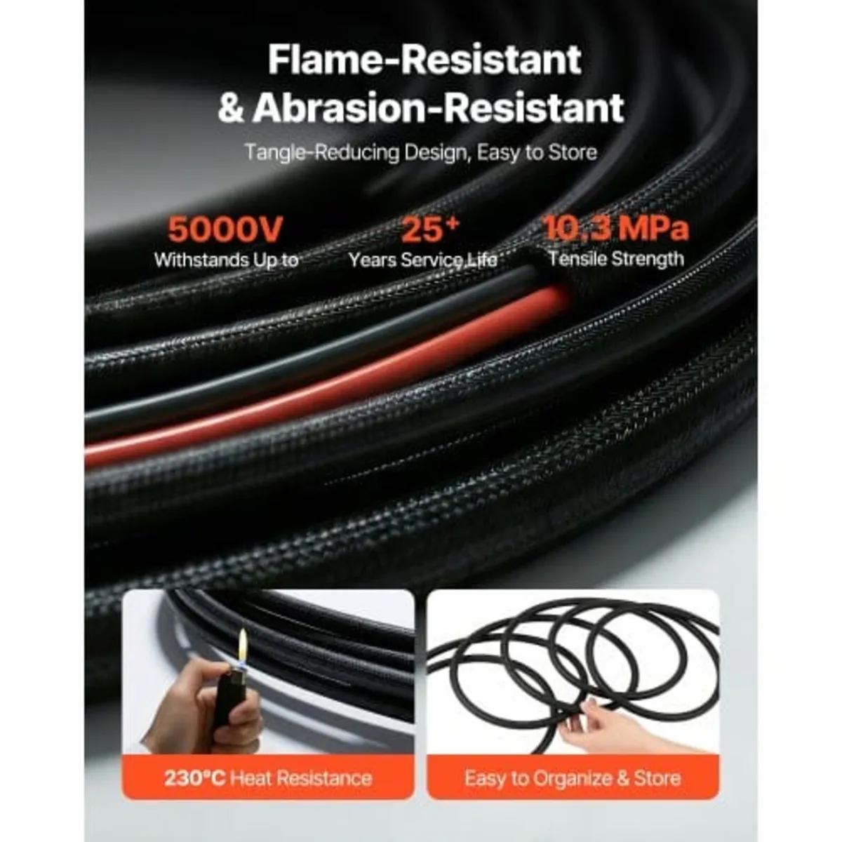 9.14 m Solar Panel Extension Cable, 10 AWG, Solar - Image 4