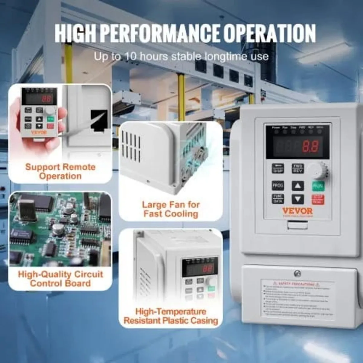 VFD 4KW，18A，5HP Variable Frequency Drive for 3-Pha - Image 2