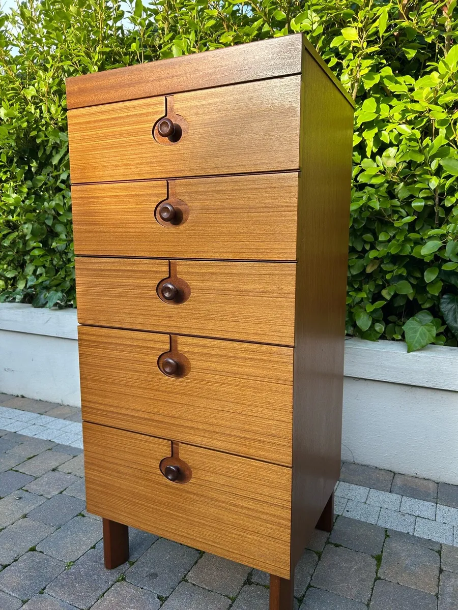 Mid century tall boy drawers by Nathan retro - Image 3