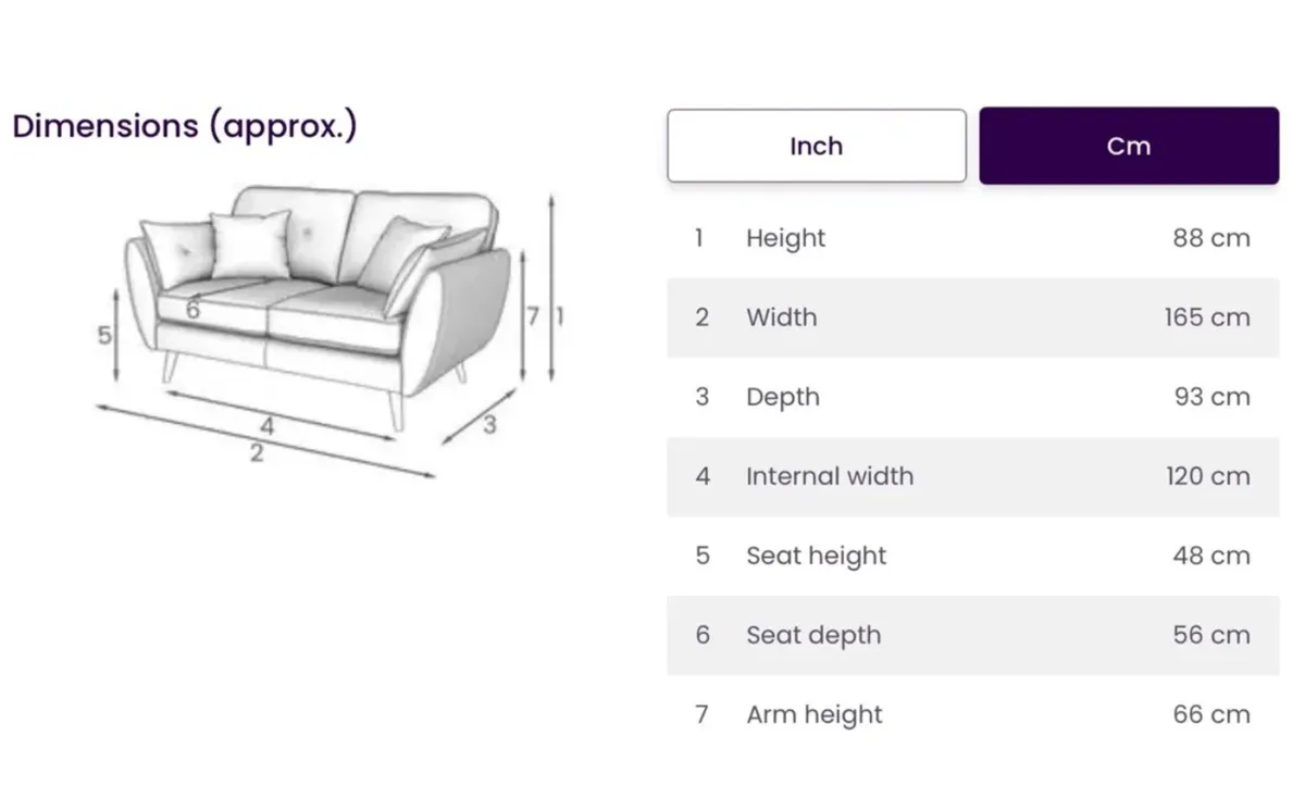 DFS - French Connection Couch + Snuggler - Image 3