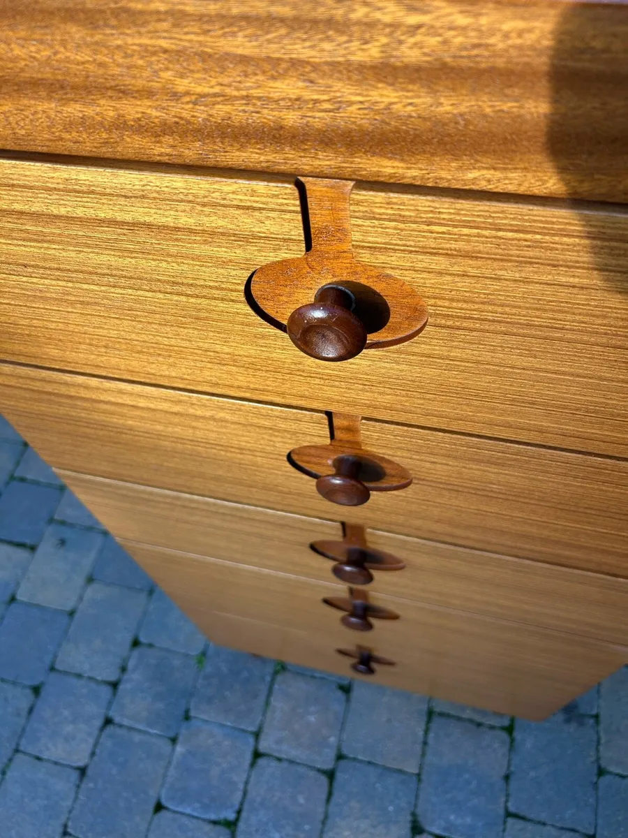 Mid century tall boy drawers by Nathan - Image 4