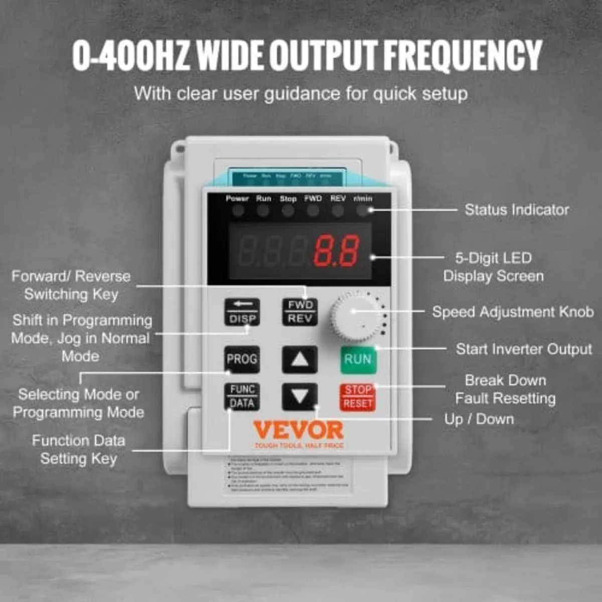 VFD 2.2KW 10A 3HP Variable Frequency Drive for 3-P - Image 2