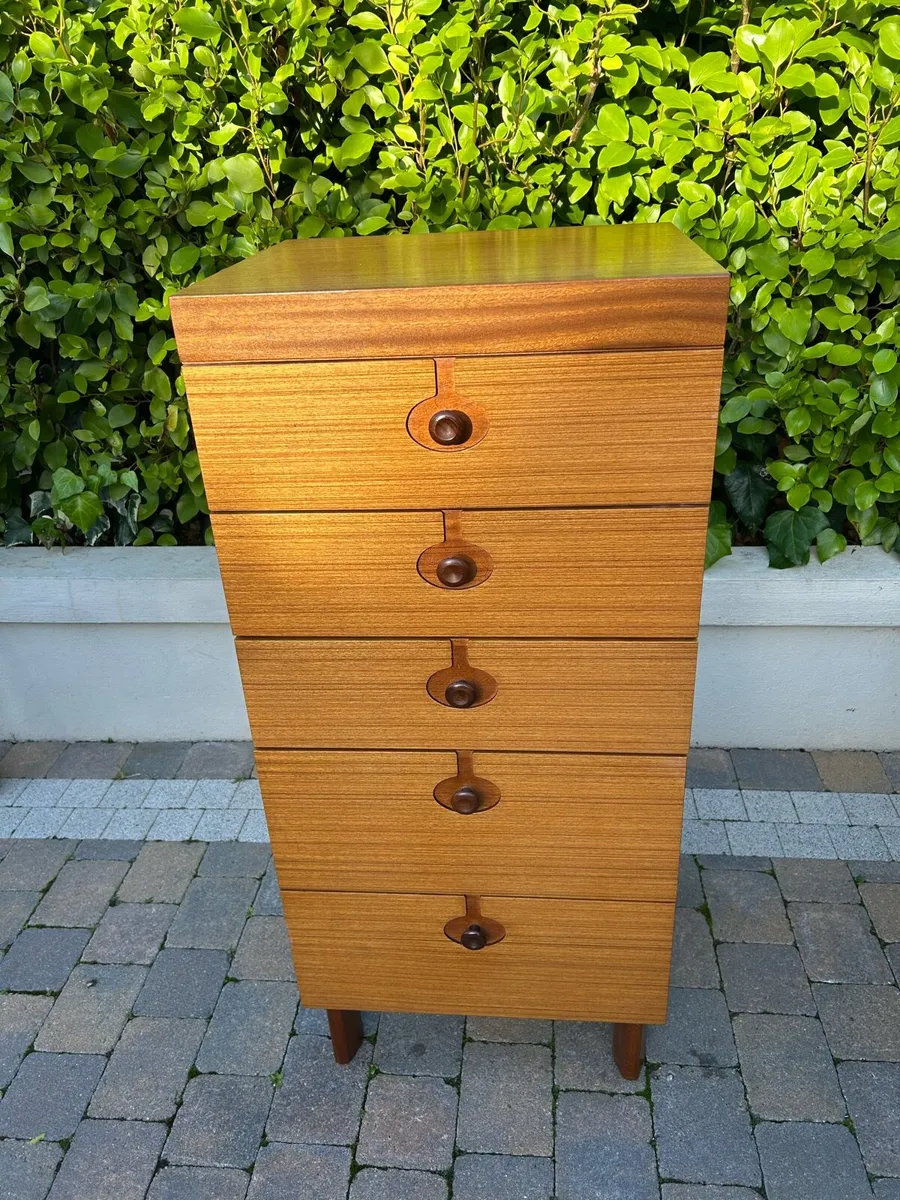 Mid century tall boy drawers by Nathan - Image 3