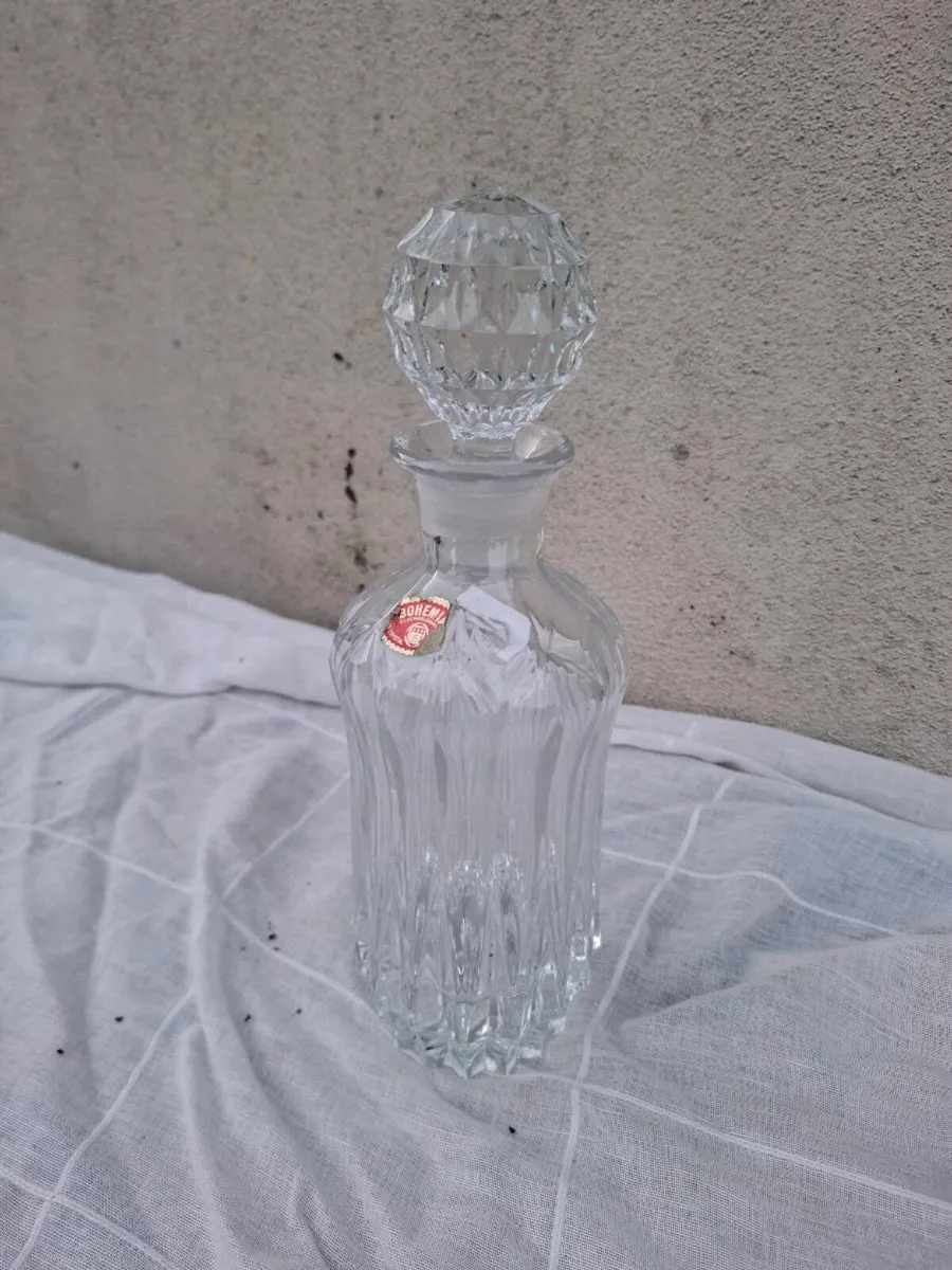 Bohemian crystal carafe possible to post - Image 1