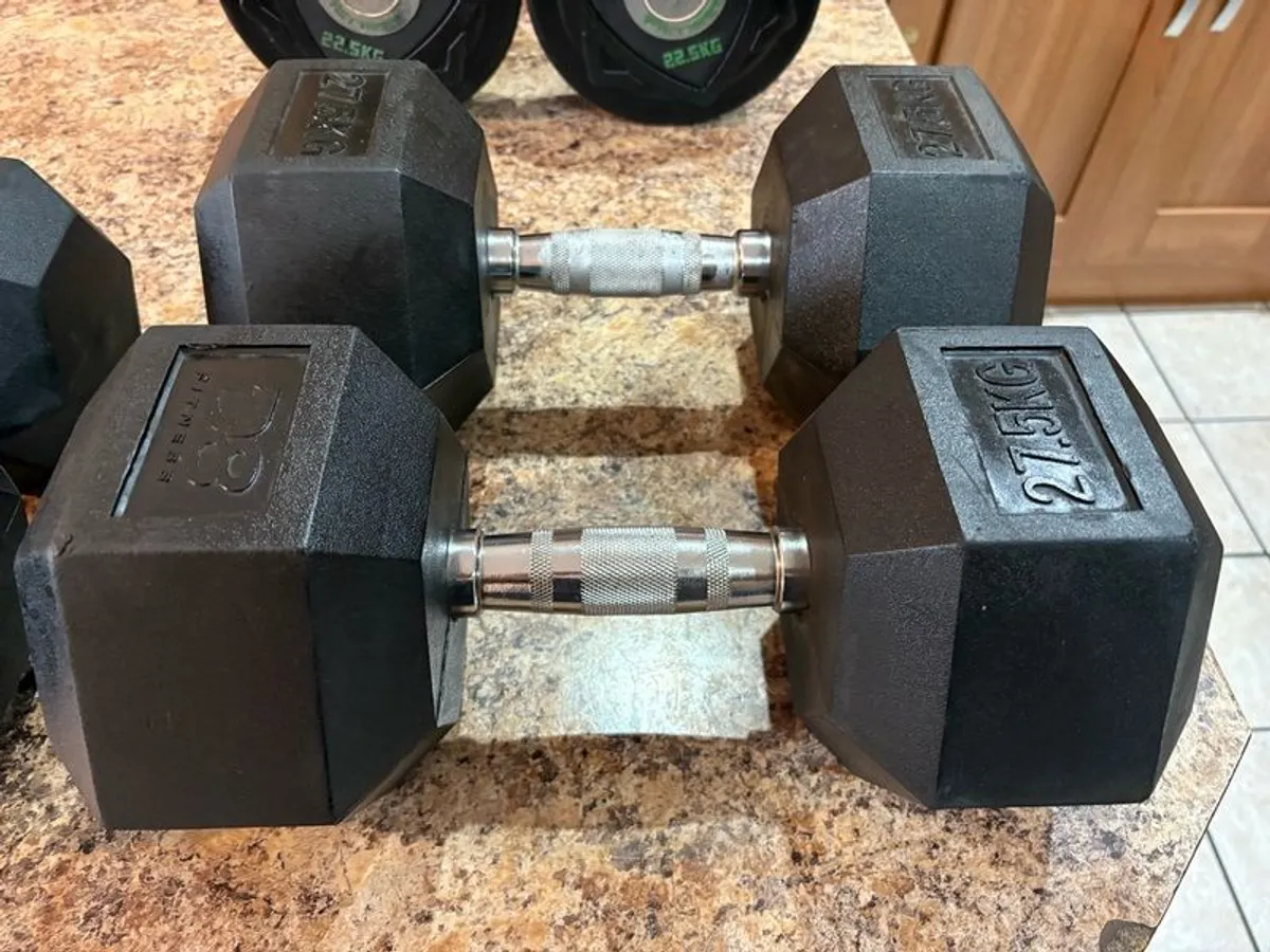 Rubber Hex / Round Dumbbells , Cheap! - Image 4