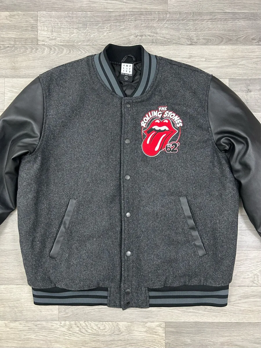 Amplified Rolling Stones Varsity Bomber Jacket L - Image 2