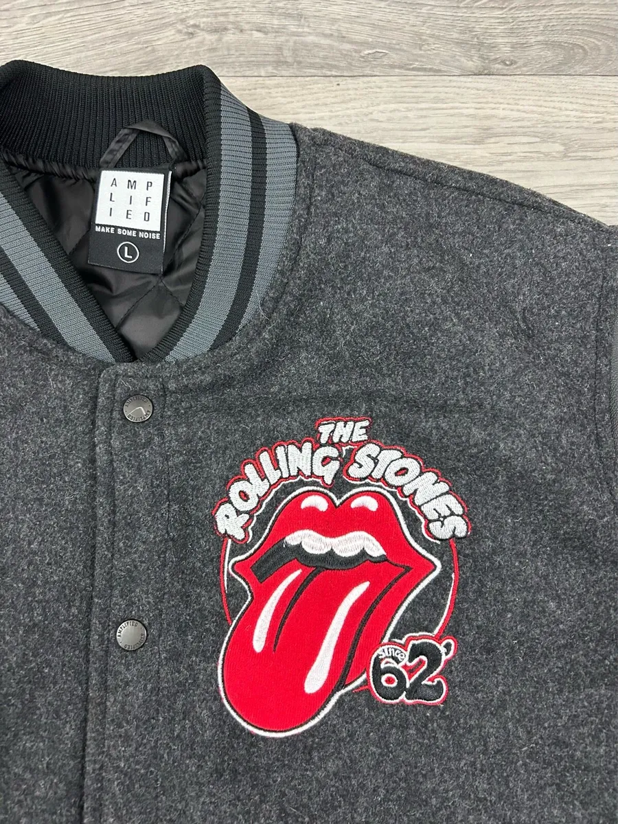 Amplified Rolling Stones Varsity Bomber Jacket L - Image 3