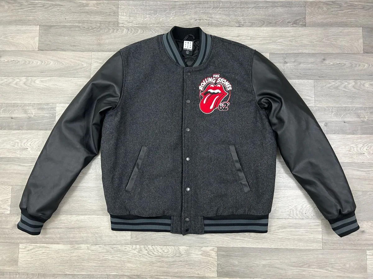 Amplified Rolling Stones Varsity Bomber Jacket L - Image 1