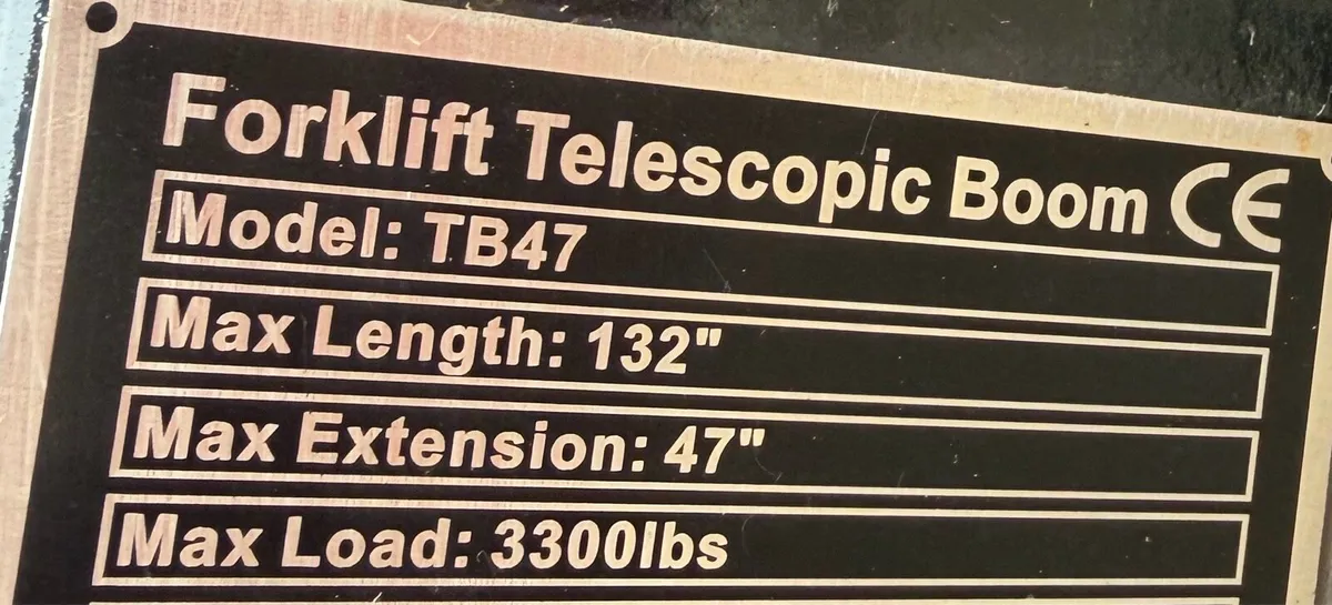Brand New Forklift/Skid Telescopic Lifting Jibs - Image 2