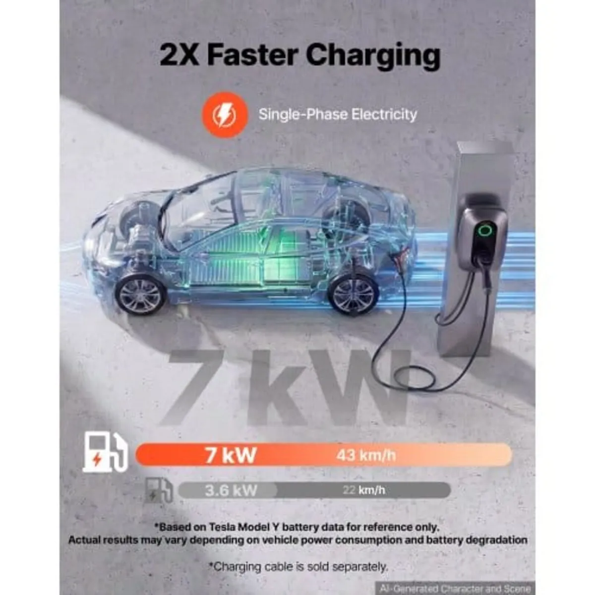 Electric Vehicle Charging Station 7kW Single-Phase - Image 2