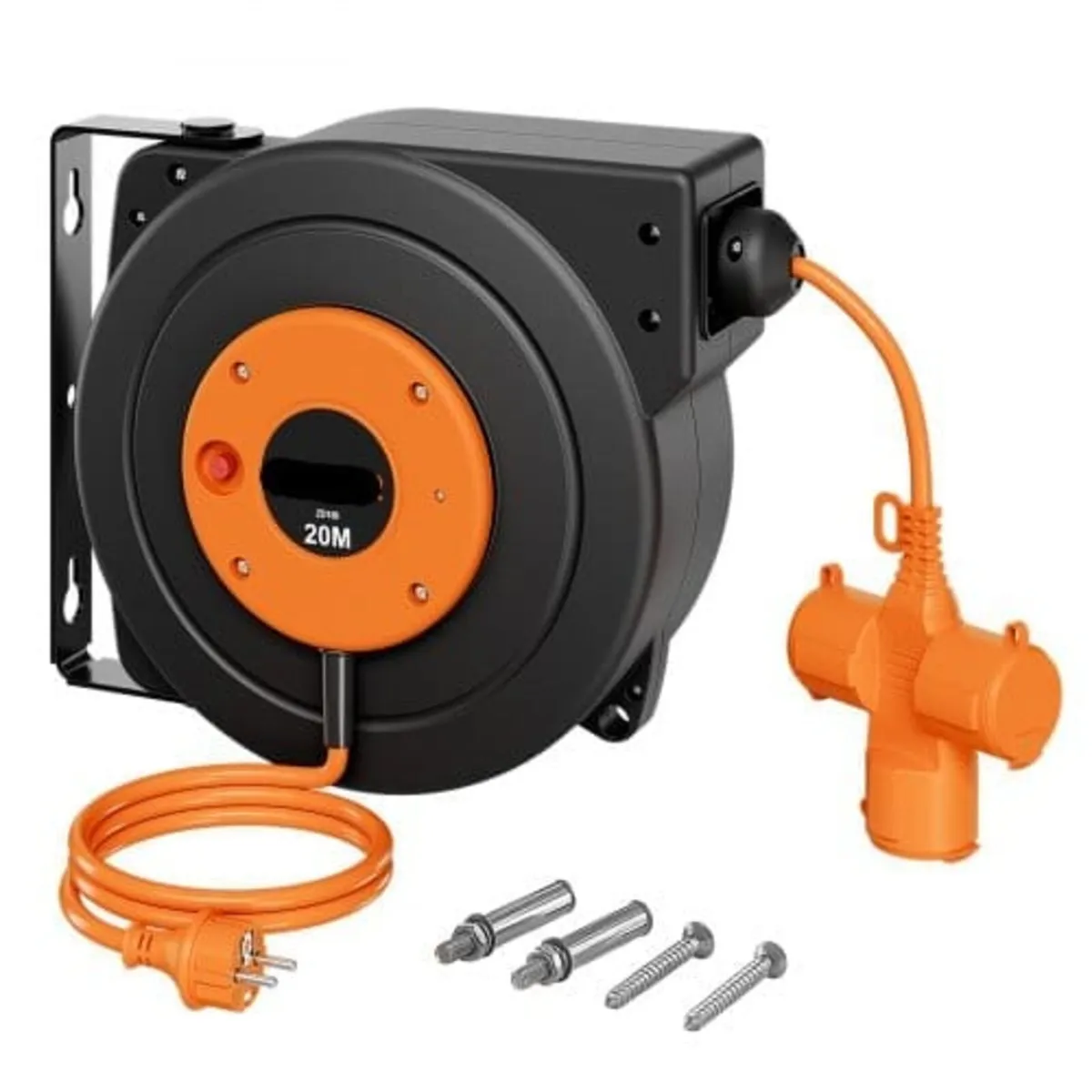 Retractable Extension Cord Reel 20 M Heavy Duty 16 - Image 1
