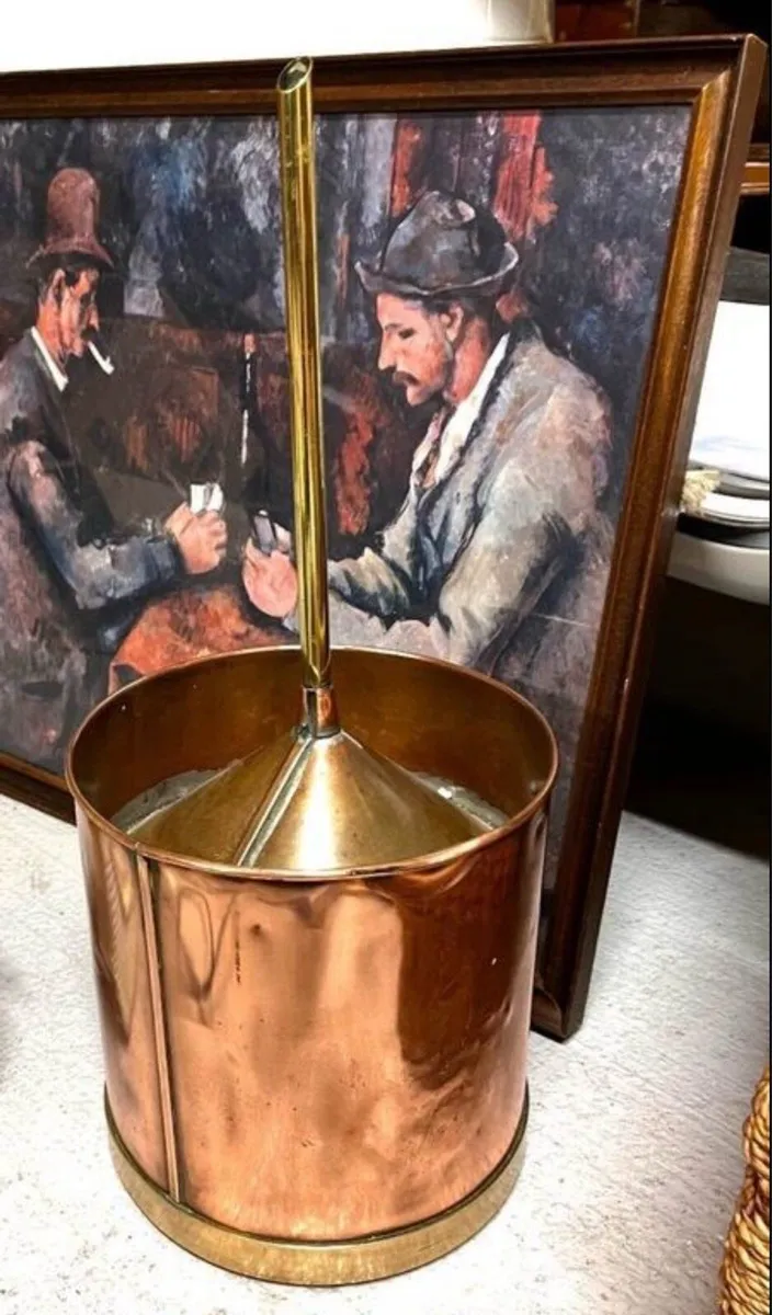 Rare Antique Copper and brass whiskey funnel